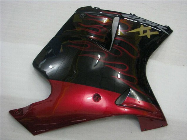 Comprare Carena Moto ABS Honda CBR1100XX Blackbird 1996-2007 - Nero Lucido Rosso Fiamma