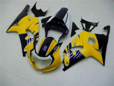 Comprare Carena Moto Suzuki GSXR 600/750 2001-2003 - Giallo Blu Scuro Nero Lucido