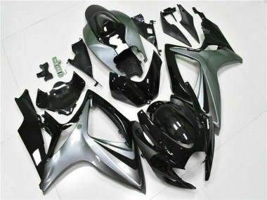 Comprare Carena Moto Suzuki GSXR 600/750 2006-2007 - Argento Nero Lucido