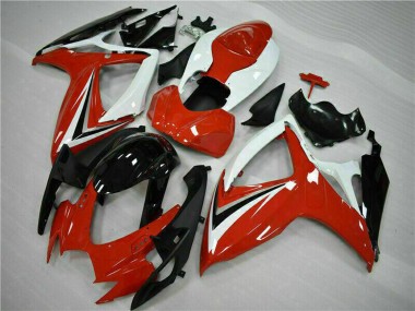 Comprare Carena Moto Suzuki GSXR 600/750 2006-2007 - Bianco Rosso Nero Lucido Banda