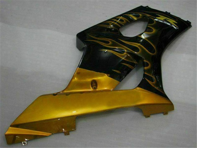 Comprare Carena Moto Suzuki GSXR 1000 2003-2004 - Nero Lucido Oro Fiamma