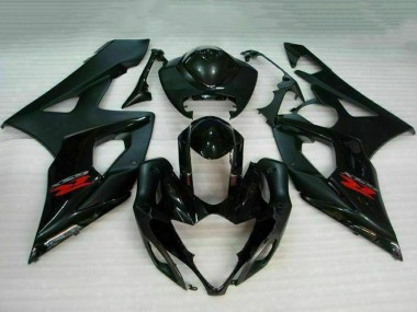Comprare Carena Moto Suzuki GSXR 1000 2005-2006 - Nero Lucido Nero Opaco Rosso