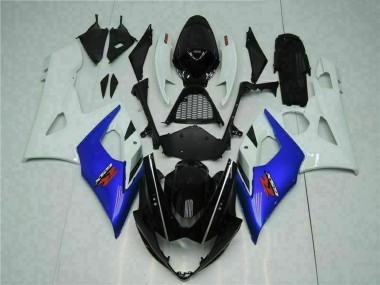 Comprare Carena Moto Suzuki GSXR 1000 2005-2006 - Bianco Blu Nero Lucido