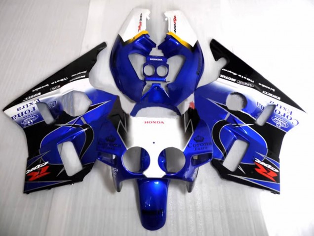 Comprare Carena Moto Honda CBR400RR NC23 1987-1989 - Bianco Giallo Blu Nero Lucido Corona Motul