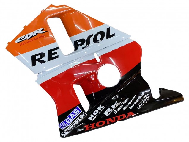 Comprare Carena Moto Honda CBR400RR NC23 1987-1989 - Arancia Bianco Rosso Nero Lucido Repsol HRC