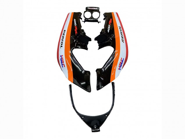 Comprare Carena Moto Honda CBR400RR NC23 1987-1989 - Arancia Bianco Rosso Nero Lucido Repsol HRC