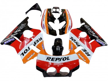 Comprare Carena Moto Honda CBR400RR NC23 1987-1989 - Arancia Bianco Rosso Nero Lucido Repsol HRC