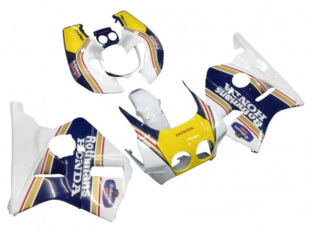 Comprare Carena Moto Honda CBR400RR NC23 1987-1989 - Bianco Giallo Blu Rothmans