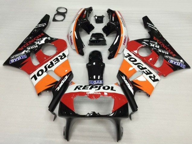 Comprare Carena Moto Honda CBR400RR NC23 1987-1989 - Arancia Bianco Rosso Nero Lucido Repsol HRC