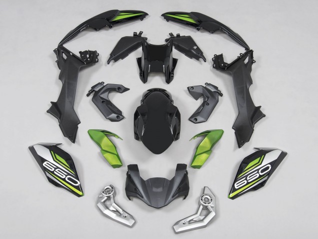 Comprare Carena Moto Kawasaki Ninja Z650 2017-2019 - Nero Verde Argento