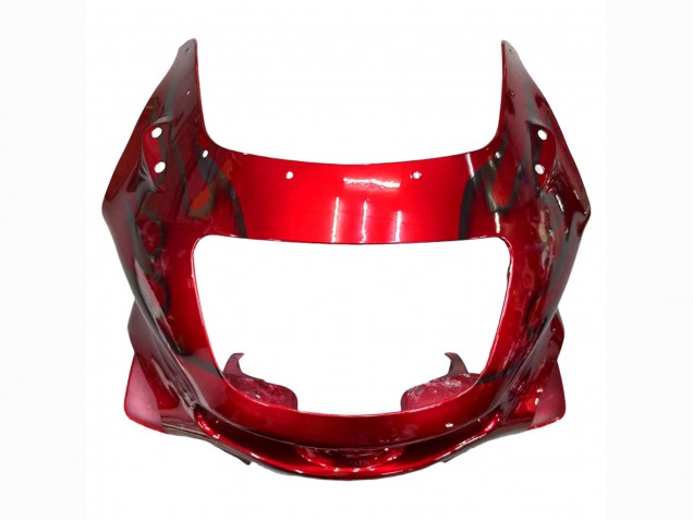 Comprare Carena Moto Kawasaki ZZR400 1993-2007 - Rosso Nero Fiamma