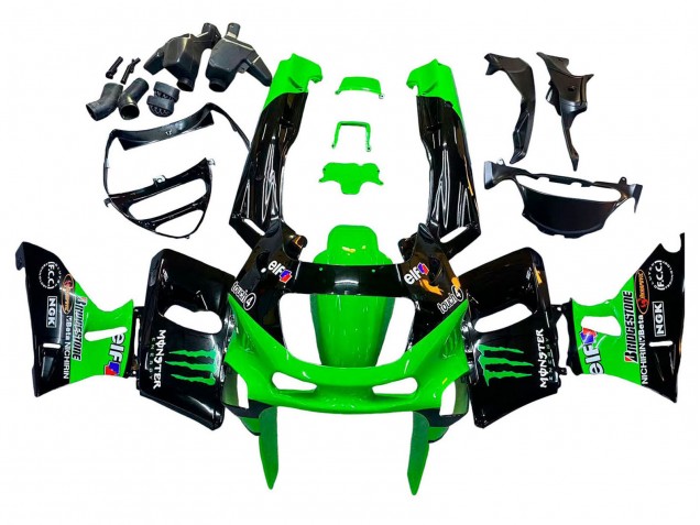 Comprare Carena Moto Kawasaki ZZR600 1998-2003 - Verde Nero Mostro Elf