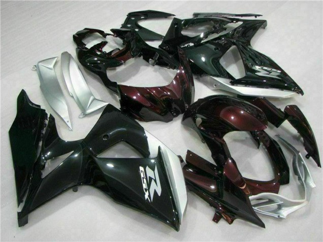 Comprare Carena Moto Suzuki GSXR 1000 2009-2016 - Nero Lucido Argento Bianco