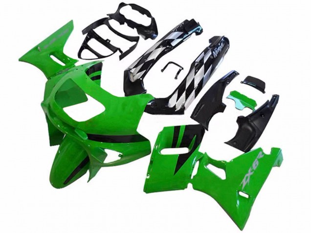 Comprare Carena Moto Kawasaki ZZR600 1998-2003 - Verde Nero Lucido
