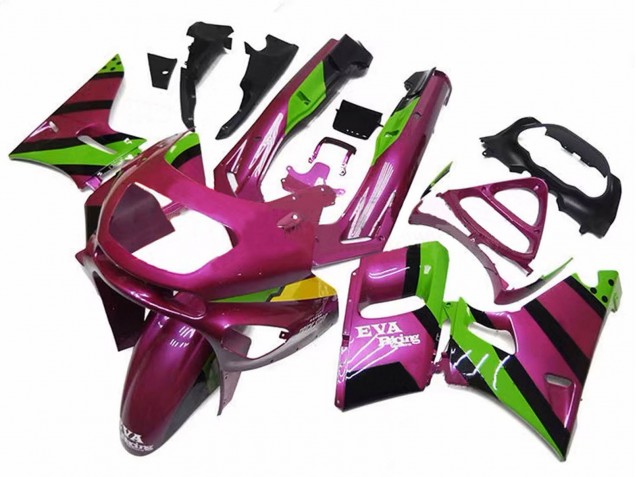 Comprare Carena Moto Kawasaki ZZR600 1998-2003 - Rosa Profondo Verde EVA Corsa