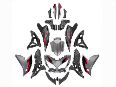 Comprare Carena Moto Kawasaki Versys 650 2022-2025 - Grigio Rosso Nero