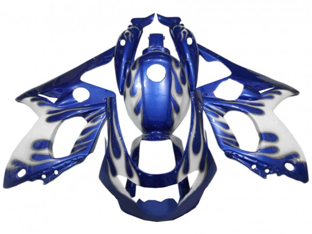 Comprare Carena Moto Yamaha YZF600R Thundercat 1996-2007 - Blu Bianco Argento Fiamma