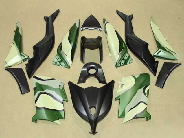 Comprare Carena Moto Yamaha TMAX530 2012-2014 - Nero Opaco Verde Light Giallo