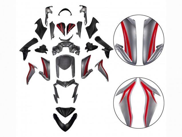 Comprare Carene Moto Suzuki GSX-S 1000 2015-2020 - Rosso Argento