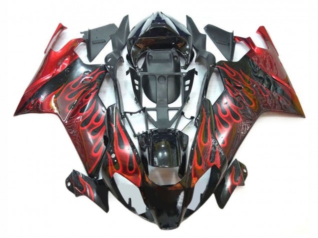 Comprare Carena Moto Aprilia RSV1000 2003-2006 - Nero Lucido Rosso Fiamma