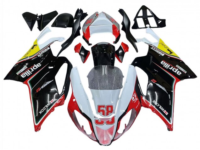 Comprare Carena Moto Aprilia RSV1000 2003-2006 - Bianco Rosso Nero Giallo 58