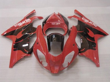 Comprare Carena Moto Aprilia RSV1000 2003-2006 - Rosso Nero Lucido