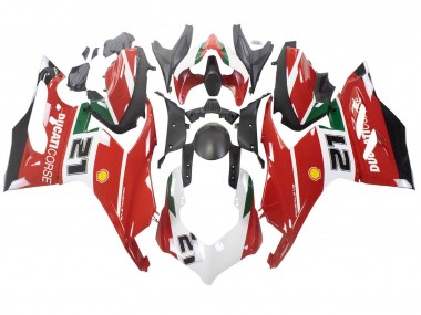 Comprare Carena Moto Ducati Panigale V2 2020-2024 - Bianco Rosso Verde Nero Opaco Corse 21