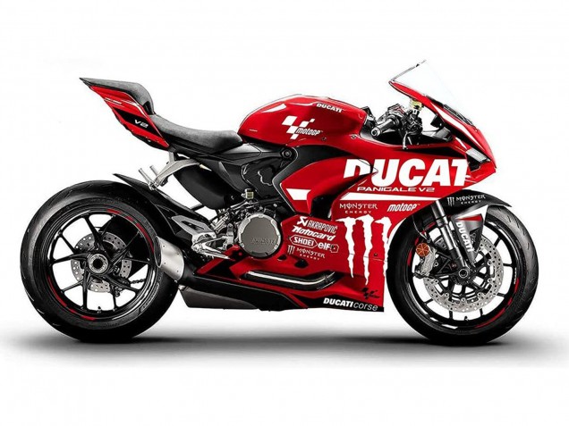 Comprare Carena Moto Ducati Panigale V2 2020-2024 - Rosso Nero Lucido Mostro Corse