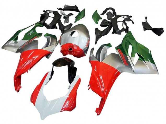 Comprare Carena Moto Ducati Panigale V2 2020-2024 - Argento Rosso Verde