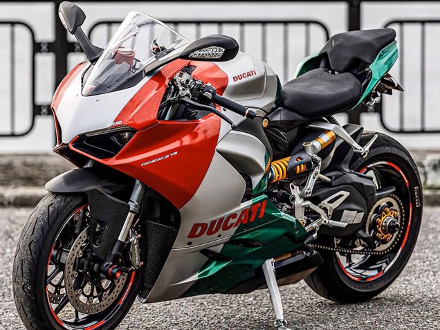 Comprare Carena Moto Ducati Panigale V2 2020-2024 - Argento Rosso Verde