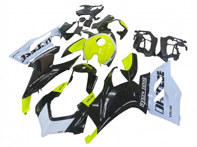 Comprare Carena Moto Ducati Panigale V2 2020-2024 - Bianco Verde Lime Nero Lucido Stein Dinse VR 46
