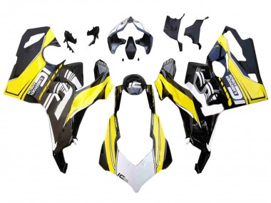 Comprare Carena Moto Ducati Panigale V4 V4S 2018-2019 - Bianco Giallo Nero Lucido