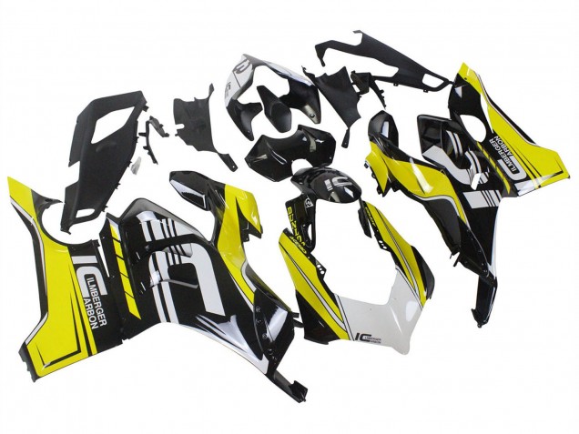 Comprare Carena Moto Ducati Panigale V4 V4S 2020-2021 - Giallo Bianco Nero Lucido