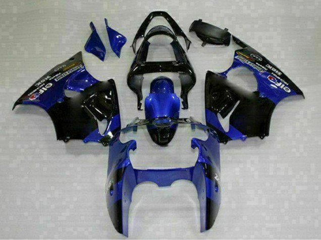 Comprare Carena Moto Kawasaki ZX6R 2000-2002 - Blu Nero Lucido Elf Bridgestone