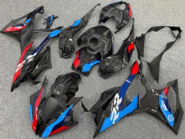 Comprare Carena Moto BMW S1000RR 2019-2022 - Nero Blu Rosso Fibra di Carbonio
