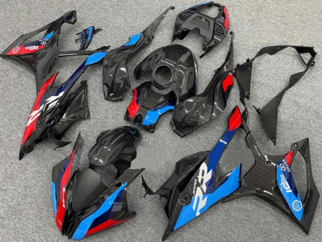Comprare Carena Moto BMW S1000RR 2019-2022 - Nero Blu Rosso Fibra di Carbonio