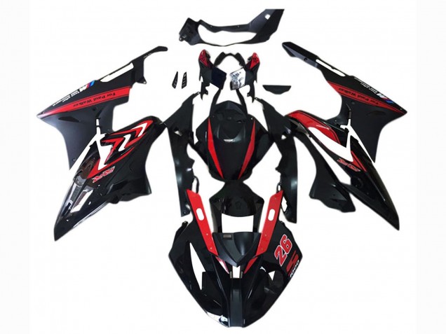 Comprare Carena Moto BMW S1000RR 2017-2018 - Rosso Nero Lucido Nero Opaco