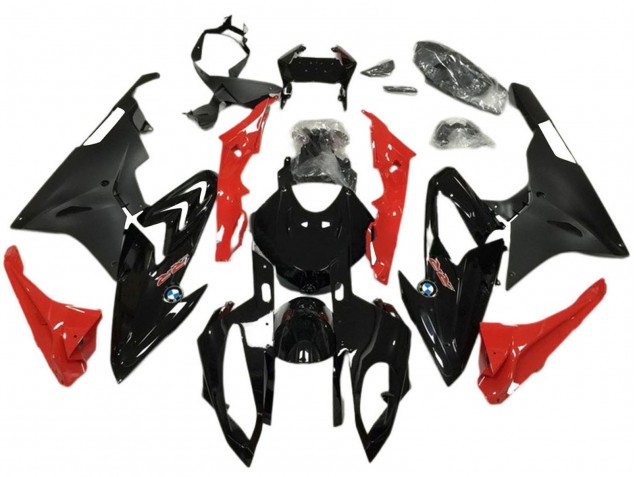 Comprare Carena Moto ABS BMW S1000RR 2017-2018 - Rosso Nero Lucido Nero Opaco