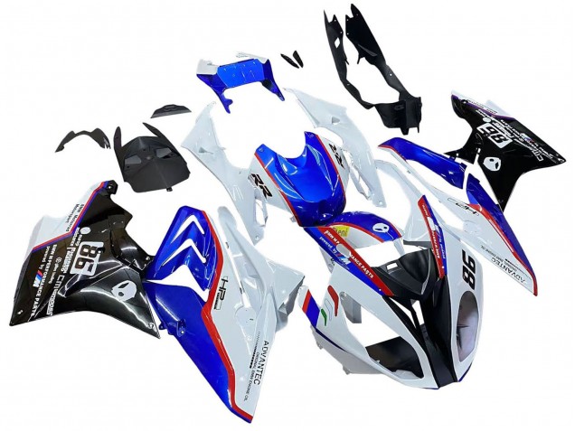 Comprare Kit Carena Moto ABS BMW S1000RR 2017-2018 - Bianco Blu Rosso Nero Lucido