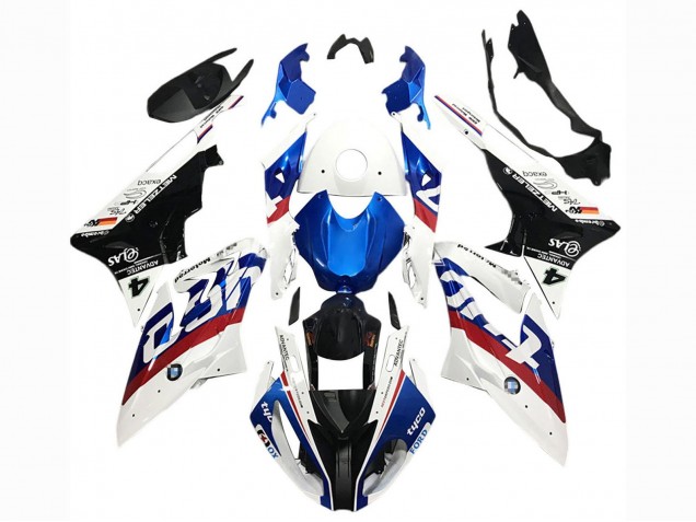 Comprare Carena Moto BMW S1000RR 2017-2018 - Bianco Blu Rosso Nero Lucido Tyco