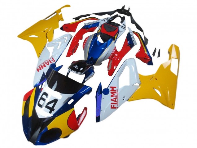 Comprare Carena Moto BMW S1000RR 2017-2018 - Giallo Bianco Rosso Blu Fiamm 64