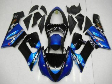 Comprare Carena Moto Kawasaki ZX6R 2005-2006 - Blu Nero Lucido Elf