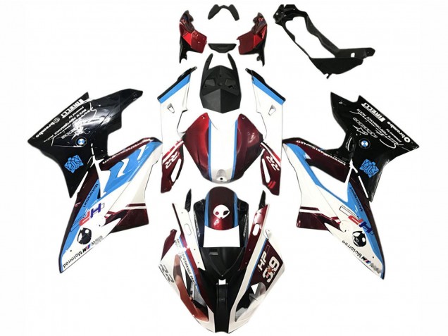 Comprare Kit Carena Moto ABS BMW S1000RR 2015-2016 - Bianco Rosso Blu Nero Lucido