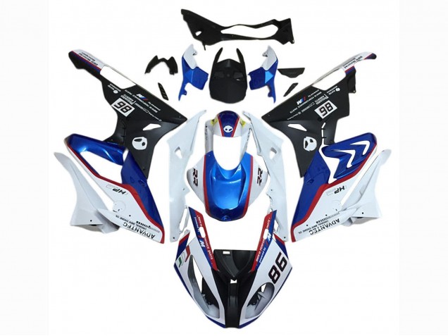 Comprare Kit Carena Moto BMW S1000RR 2015-2016 - Bianco Rosso Blu Nero Opaco