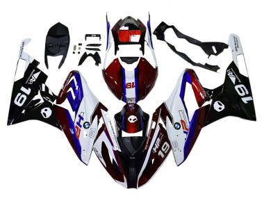 Comprare Kit Carena Moto ABS BMW S1000RR 2015-2016 - Bianco Rosso Blu Nero