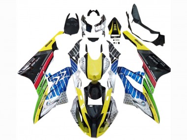 Comprare Carena Moto BMW S1000RR 2015-2016 - Giallo Blu Verde Rosso Nero VR 46