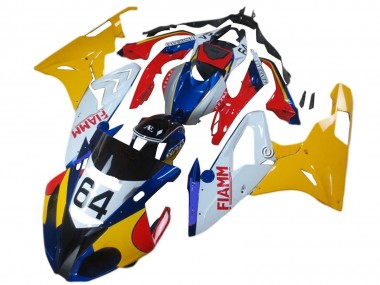 Comprare Carena Moto BMW S1000RR 2015-2016 - Giallo Bianco Blu Fiamm 64
