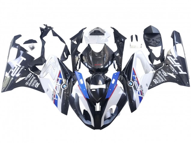 Comprare Carena Moto BMW S1000RR 2015-2016 - Bianco Blu Nero Fibra di Carbonio