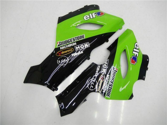 Comprare Carena Moto Kawasaki ZX6R 2005-2006 - Verde Nero Lucido Elf