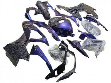 Comprare Carena Moto BMW S1000RR 2015-2016 - Pendenza Viola Blu Forgiato Fibra di Carbonio